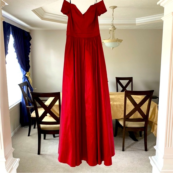 B Darlin Dress, Red Ball Gown from Dillards - Picture 1 of 7